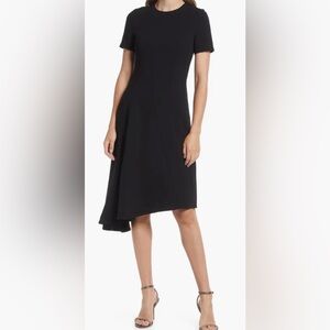 Black Halo Olcay Asymmetric Hem A-Line Dress Size 12 Black NWOT